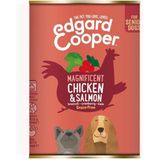 6x Edgard & Cooper Blik Vers Vlees Senior Hondenvoer Kip - Zalm 400 gr
