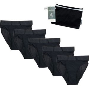 Cheeky Pants - Menstruatieondergoed Set van 5 - Maat 42-44 - High-Rise - Zero Waste - Absorberend