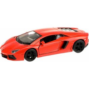 Lamborghini Aventador (Oranje) (12 cm) 1/34 Welly {Modelauto - Schaalmodel - Miniatuurauto - Speelgoed}