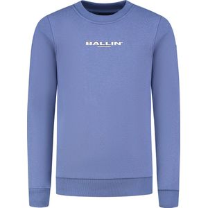 Ballin Amsterdam - Jongens Slim fit Sweaters Crewneck LS - Blue Grey - Maat 10