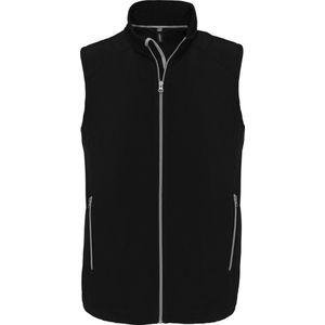 Grote maten softshell zomer vest/bodywamer zwart voor heren - Herenkleding/dunne jassen plus size - Mouwloze outdoor vesten 4XL (48/60)