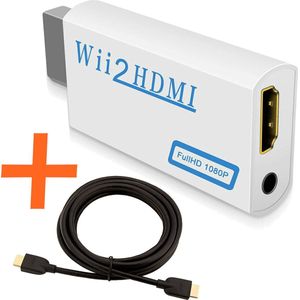 Wii HDMI Converter 1080p Wii HDMI Adapter met HDMI Kabel Full HD Kwaliteit - Geschikt voor de Nintendo Wii