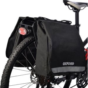 20L Dubbele Fietstas Zwart - Oxford C20 Fietsaccessoire Waterproof bicycle bag