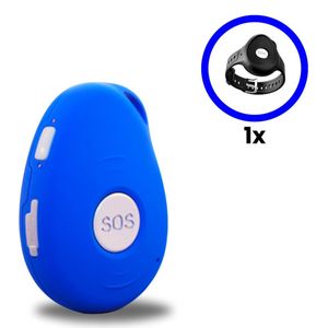 PEEKGUARD© - EVO 7S 4G Blauw - SOS Noodknop - Alarmknop voor Personen & Ouderen - GPS Tracker Senioren - SOS knop - Valdetectie - Waterdicht - Incl. Simkaart - Incl. Horlogeband - Geen Abonnement