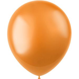 Folat - ballonnen Radiant Marigold Orange Metallic 33 cm - 10 stuks