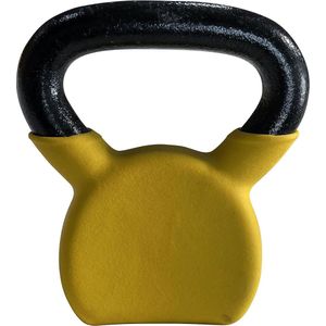 ab. Premium Cast iron, Vinyl Half Coated Kettlebell ( Yellow, 6 Kg) Material-Rubber | Skin Friendly | Exercise and Fitness for Womens and Mens at Home/Gym | Adjustable Workout | Build Strength | Excellent Training Features