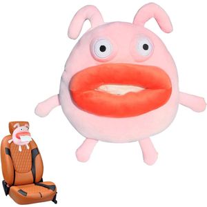 Autodoekjesdoospluche houder voor cartoon autodoekjes - Camping servet draagtas voor buiten - Achterbank reisdoekhouder met organizer - Decor voor nachtkastjes en bureaus .
