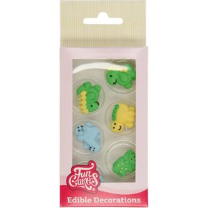 FunCakes Suikerdecoratie - Dino - 12 Stuks - Eetbare Taartdecoratie