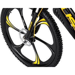 Ks Cycling Fiets Mountainbike volledig 26 inch Bliss zwart-geel - 47 cm