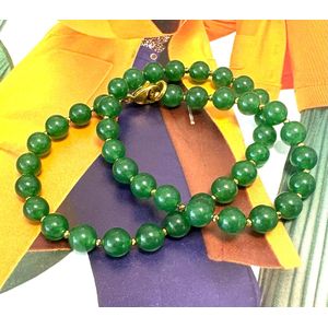Ketting groene Jade 8mm