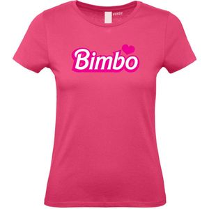 Dames t-shirt Bimbo | Carnavalskleding heren dames | Carnaval Kostuum | Foute Party | Fuchsia Dames | maat XXL