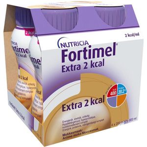 Fortimel Extra 2kcal Mokkasmaak Flessen 4x200ml