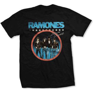 Ramones - Circle Photo Heren T-shirt - L - Zwart