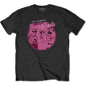 The Rolling Stones - Some Girls Circle V.2. Heren T-shirt - S - Zwart