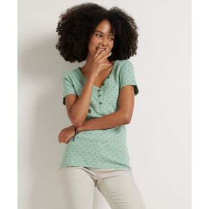 TerStal Dames / Vrouwen Pescara Basic T-shirt Knopen Gestipt Groen In Maat XL