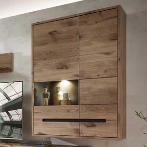 Hangkast Bellini 90cm 2 deuren - eik/antraciet