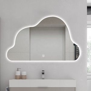 FENOMÉ Valencia “Wolk” spiegel 80cm met LED verlichting incl. spiegelverwarming en touch schakelaar