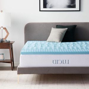Matrastopper 5 zones 5 cm gel traagschuim - LUCID - ademend Oeko-Tex - 160 x 200 cm - blauw
