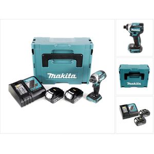 Makita DTD 154 RTJ accu slagmoersleutel 18V 1/4"" 175Nm borstelloos + 2x oplaadbare accu 5.0Ah + lader + Makpac