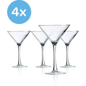 Cocktailglazen Set - Martini Glazen - Margharita Glazen - Cocktailglazen - 4 Stuks - Transparant - 220ml Inhoud - Hoge Kwaliteit - Vaatwasserbestendig
