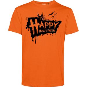 T-shirt Happy Halloween | Halloween Kostuum Volwassenen | Halloween | Foute Party | Oranje | maat 4XL