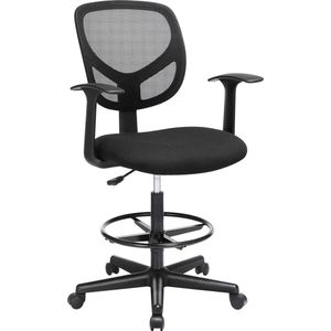 SONGMICS ergonomische bureaustoel - zwart - Zithoogte 51,5-71,5 cm