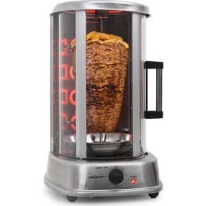 Kebap Master Pro Verticale Grill 1500W roestvrij staal incl. spiesset