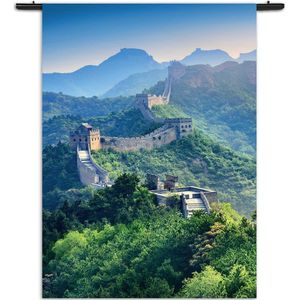 Mezo Wandkleed De Chinese muur 4 Rechthoek Verticaal XXXL (260 X 210 CM) - Wandkleden - Met roedes