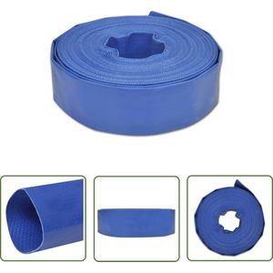 The Living Store Plat 38mm 25m - Flexibele Waterslang - Hoge Druk - Versterkt met Polyester - PVC Voering - Eenvoudige Opslag - Voor Huishoudelijk - Commercieel Gebruik