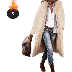 Nivard Winterjas - Parka Dames Winterjas - Winter - Volwassen - Stijlvol - Lange Jas Dames - Mantel Vrouwen - Beige - XL