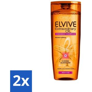 L'Oréal Paris Elvive - Shampoo - Extraordinary Oil - Voor Droog Haar - Met Marula- en Camelia-Olie - 250 ml - Voordeelverpakking - 2 stuks