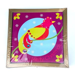 Kerst | Luxe Kerstkaarten Box | 20 Stuks Met Envelop | Vogel | Diamantjes