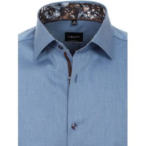 Venti Blauw Overhemd Met Gebloemde Kraag 123931100-100 - L