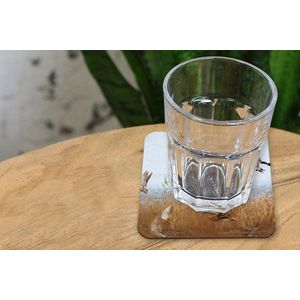 Onderzetters voor glazen - Eend - Vogel - Riet - Water - Eenden - 10x10 cm - Glasonderzetters - 6 stuks