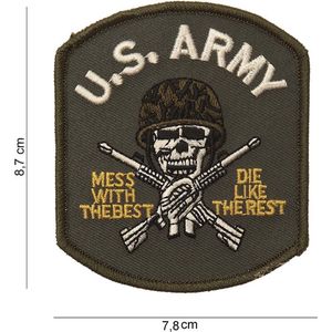 Embleem stof US army doodskop