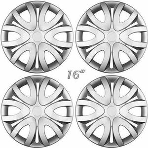 Wieldoppen MIKA-S 16 inch zilver (set a 4 stuks in doos)