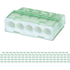 Lasklem - Primtex - 5 Polig - 0.2-2.5 mm2 - Wit - 100 Stuks