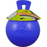 Jolly Pets Jolly Tug-n-Toss - Ø 20 cm – Hondenspeelgoed - De duurzame speelbal met frisse geur – Drijvend – Blauw