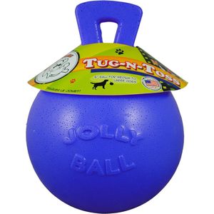 Jolly Pets Jolly Tug-n-Toss - Ø 20 cm – Hondenspeelgoed - De duurzame speelbal met frisse geur – Drijvend – Blauw