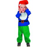 Wilbers & Wilbers - Dwerg & Kabouter Kostuum - Sprookjesbos Kabouter (Baby) Kind Kostuum - blauw,rood,groen - Maat 80 - Carnavalskleding - Verkleedkleding