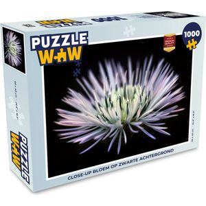 Puzzel Lila - Bloem - Zwart - Legpuzzel - Puzzel 1000 stukjes volwassenen