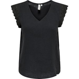 Only T-shirt Onlthyra Sl Mix Top Wvn 15292918 Phantom Dames Maat - XS