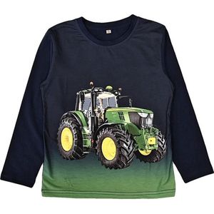 Kinder longsleeve trui met tractor print | trekker full color print | John Deere | Kleur blauw | Maat 122/128 | kinder sweatshirt | Zeer mooi!