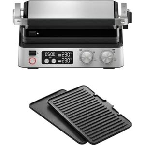 Grill Apparaat Uitneembare Platen - Contactgrill met Uitneembare Platen - Grill Plaat - Tosti Ijzer met Uitneembare Platen met Kookplaten en Platte Borden