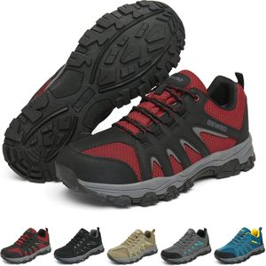 Geweo Wandelschoenen Dames Waterdicht - Outdoorschoenen Heren Waterproof- Outdoor Antislip Outdoorschoenen Unisex - Extra Comfort - Rood - Maat 44