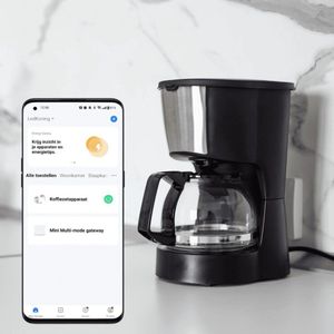Slim koffiezetapparaat - Slimme stekker voor tussen uw koffiezetapparaat en het stopcontact - Slimme stekker met energiemeting - enkelvoudig
