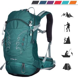 TAN.TOMI - Backpack - Wandelrugzak Dames & Heren - Outdoor Rugzak - Zwart - 30 Liter/Hoes