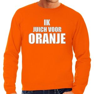Grote maten oranje fan sweater voor heren - ik juich voor oranje - Holland / Nederland supporter - EK/ WK trui / outfit XXXL