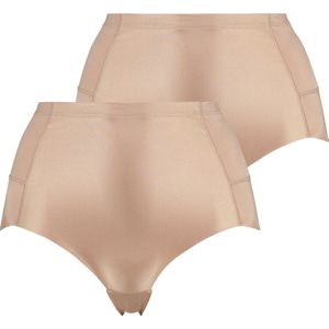 Hunkemöller Dames Lingerie 2-pack vormende slip - Beige - maat L