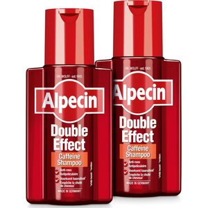 Alpecin Double Effect 2x 200ml | Anti roos en natuurlijke haargroei shampoo | Voorkomt en Vermindert Haaruitval